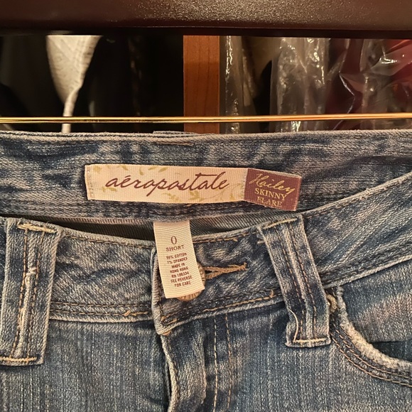 Aeropostale denim jeans Hailey skinny flare size 0 - Picture 2 of 7